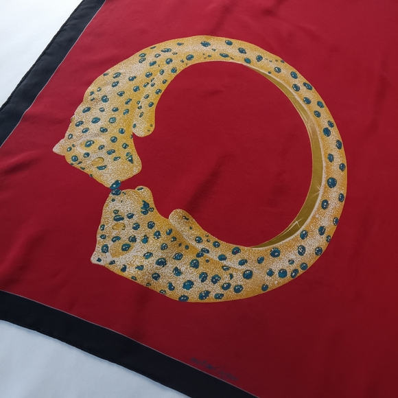 must de Cartier Paris Womens Vintage Silk Scarf. - Picture 7 of 14